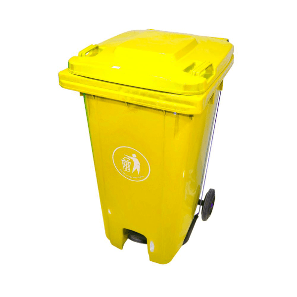 BYFT008314 AKC Garbage Bin 240 LTR Yellow Plastic Set of 1