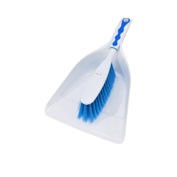 BYFT008318 AKC Dustpan Set White Blue Plastic Set of 1