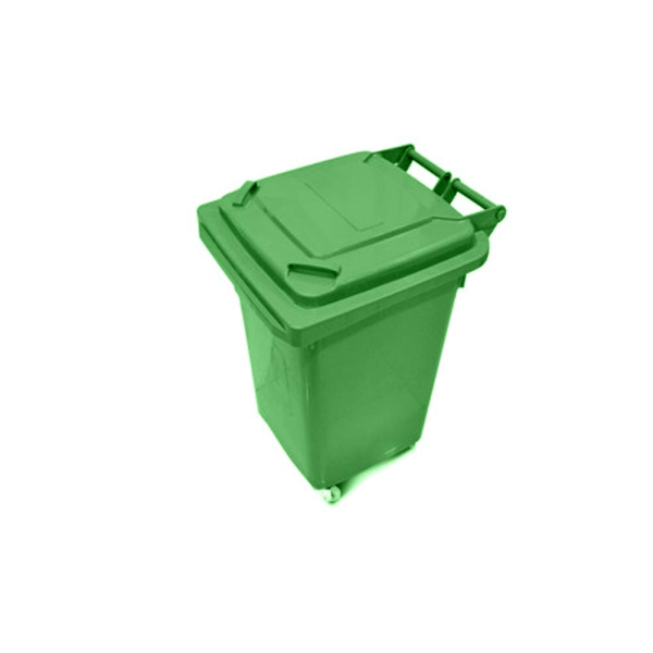 BYFT008360 AKC Plastic Garbage Bin 70 Ltr Green Set of 1