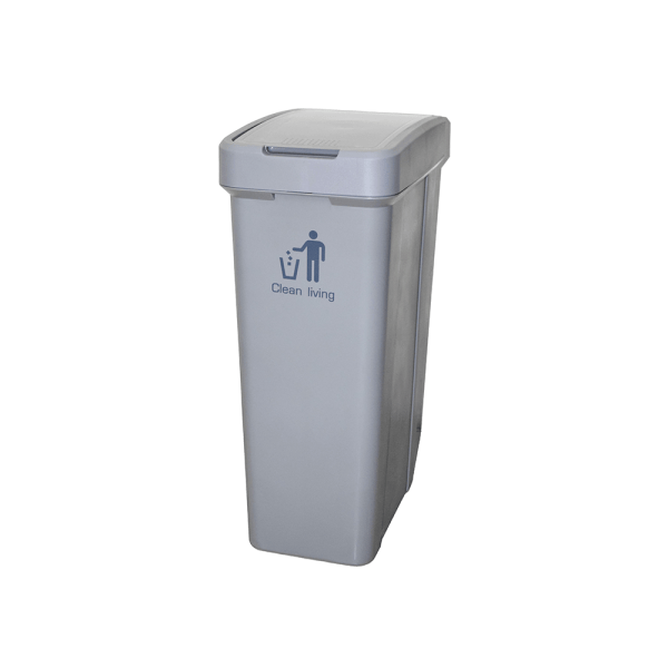 BYFT008376 AKC Plastic Trash Bin 45 Ltr Grey Set of 1