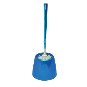 BYFT008401 AKC Toilet Brush Set Blue Plastic Set of 1