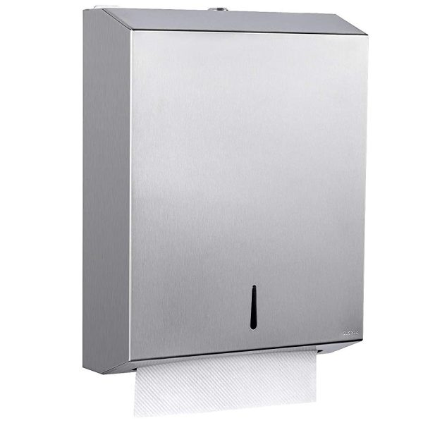 BYFT008412 AKC Tissue Paper Dispenser 28 x 10 x 36 cm Silver Stainless Steel Set of 1