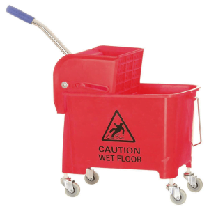 BYFT008420 AKC Mop Bucket with Wheel 20 Ltr Red Plastic Set of 1