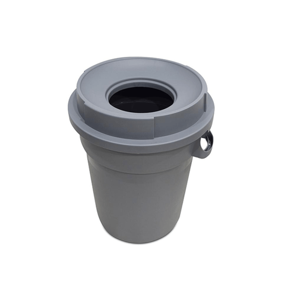 BYFT008444 AKC Round Garbage Bin 120 Ltr Grey Plastic Set of 1