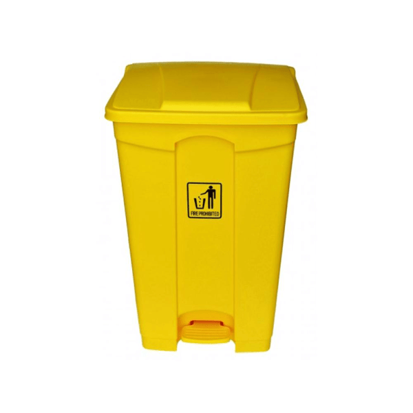 BYFT008467 Bluestream Garbage Bin 87 Ltr Yellow Plastic Set of 1