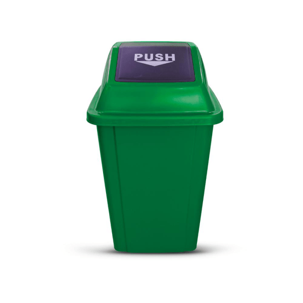 BYFT008468 AKC Garbage Can 60 Ltr Green Black Plastic Set of 1