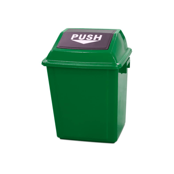 BYFT008474 AKC Garbage Can with Pedal 25 Ltr Green Plastic Set of 1