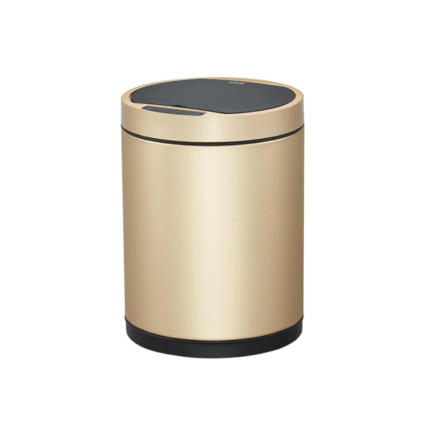 BYFT008486 EKO Dust Bin with Plastic Inner Bucket 9 Ltr Gold Black Plastic Set of 1