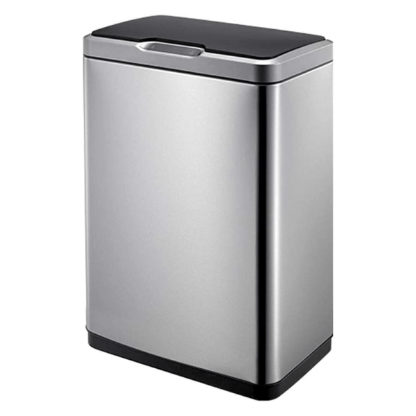 BYFT008487 EKO Dust Bin with Plastic Inner Bucket 80 Ltr Silver Black Plastic Set of 1 a