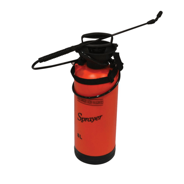 BYFT008494 AKC Spray Bottle with Hose Pipe 8 Ltr Orange Plastic Set of 1