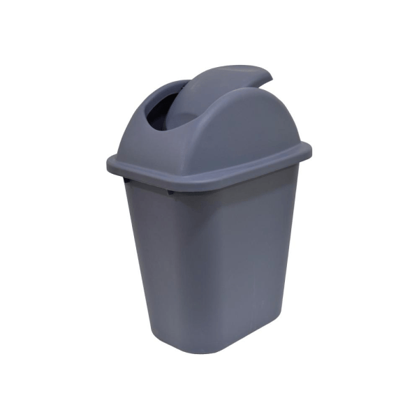 BYFT008542 AKC Trash Bin with Pedal 55 Ltr Grey Plastic Set of 1