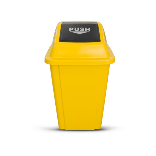 BYFT008553 AKC Garbage Bin 60 Ltr Yellow Plastic Set of 1