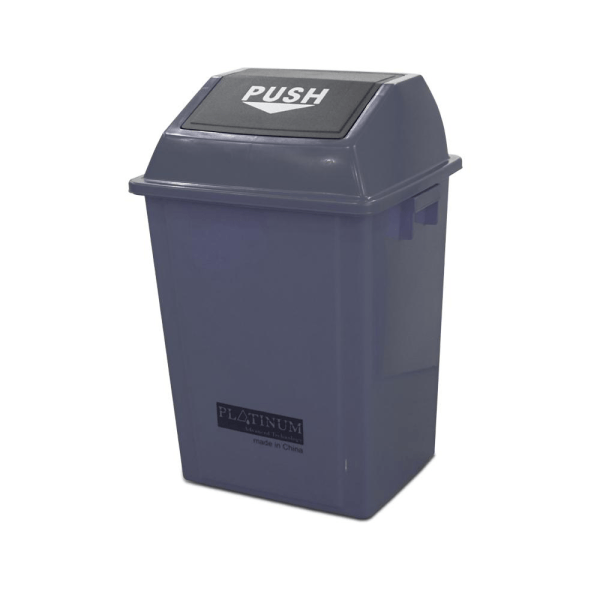 BYFT008554 AKC Trash Bin 40 Ltr Grey Plastic Set of 1