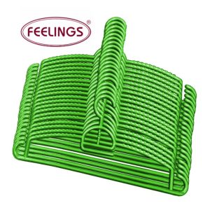 BYFT008648 Feeling Plain Green Hanger Plastic 20 pcs