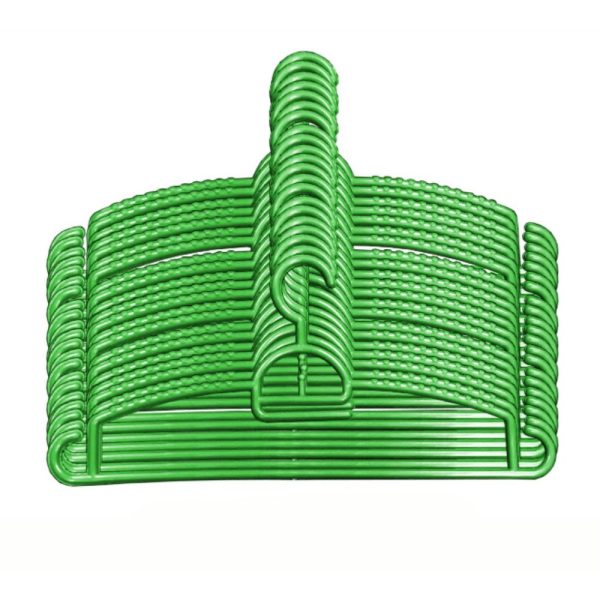 BYFT008655 Feeling Plain Green Hanger Plastic 24 pcs