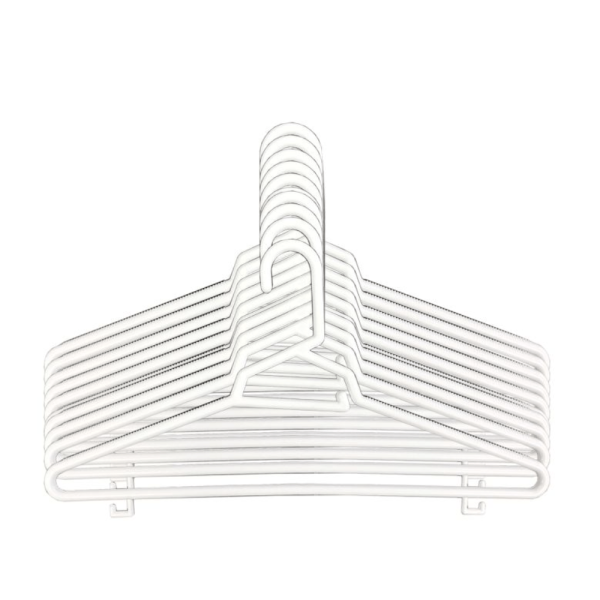 BYFT008678 Feeling Plain White Hanger Plastic 25 pcs