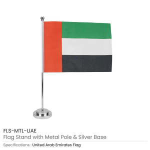 BYFT008688 MTC UAE Flag with Pole Set of 1