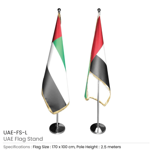 BYFT008698 MTC UAE Flag with Pole Set of 1 b