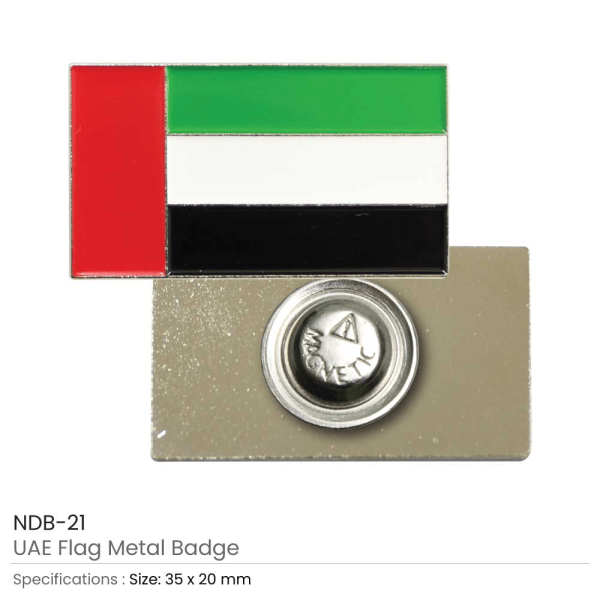 BYFT008700 MTC UAE Flag Badge Set of 1