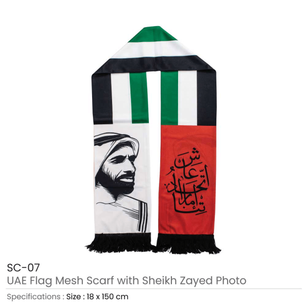 BYFT008702 MTC UAE Flag Scarf Set of 1