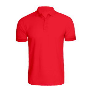 BYFT008720 BYFT Plain Red Polo Neck T Shirt Cotton 220 GSM Set of 1