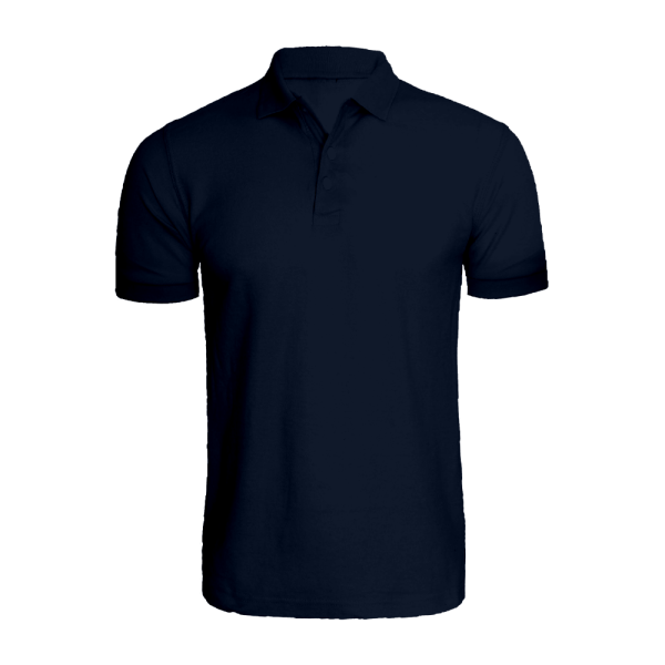 BYFT008721 BYFT Plain Navy Blue Polo Neck T Shirt Cotton 220 GSM Set of 1