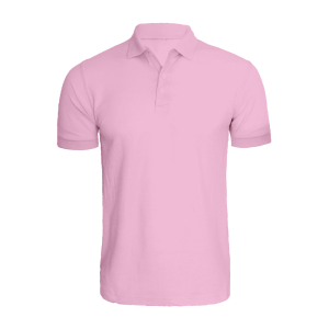 BYFT008734 BYFT Plain Pink Polo Neck T Shirt Cotton 220 GSM Set of 1