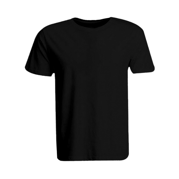 BYFT008759 BYFT Plain Black Round Neck T Shirt Cotton 190 GSM Set of 1