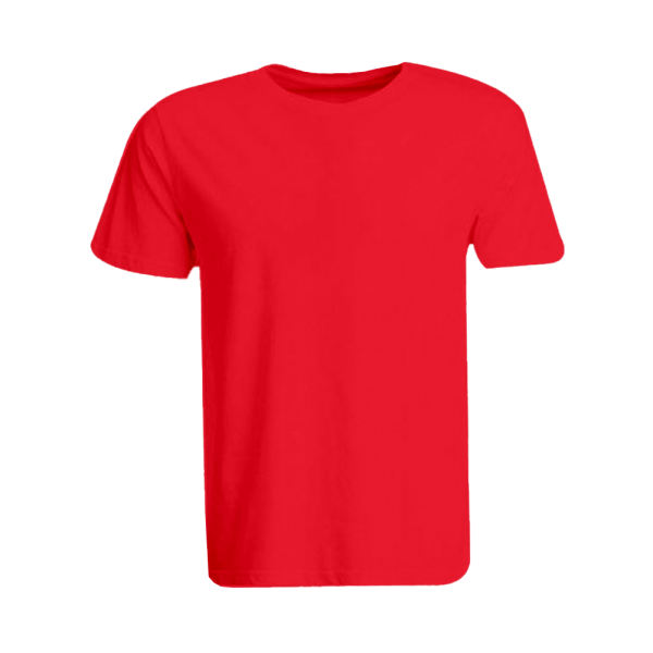 BYFT008760 BYFT Plain Red Round Neck T Shirt Cotton 190 GSM Set of 1