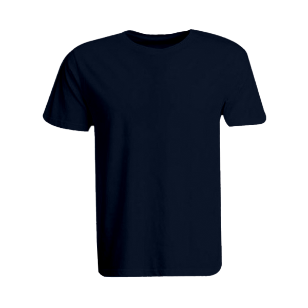 BYFT008761 BYFT Plain Navy Blue Round Neck T Shirt Cotton 190 GSM Set of 1