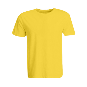 BYFT008765 BYFT Plain Yellow Round Neck T Shirt Cotton 190 GSM Set of 1