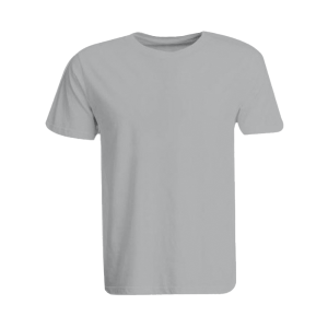 BYFT008766 BYFT Plain Grey Milenge Round Neck T Shirt Cotton 190 GSM Set of 1