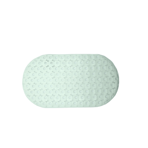 BYFT009029 Feelings Oval White Bath Mat PVC Set of 1