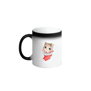 BYFT009059 BYFT Printed Magic Mugs Black Cat inside Christmas Stokings Ceramic Set of 1