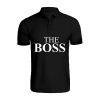 BYFT009195 BYFT Printed Cotton Male Polo Neck Black T Shirts The Boss Design Set of 1