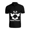 BYFT009201 BYFT Printed Cotton Male Polo Neck Black T Shirts Panda Inner Peace Design Set of 1