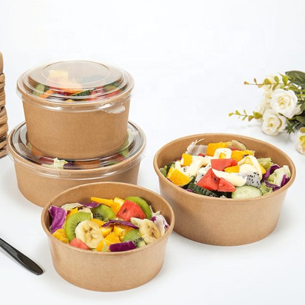 BYFT009408 Kraft Salad Bowl 50 Pcs 320 GSM 500ml Set of 1 D