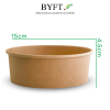 BYFT009408 Kraft Salad Bowl 50 Pcs 320 GSM 500ml Set of 1 E