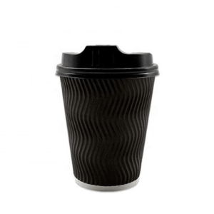 BYFT009427 Ripple Wall Cup 25 Pcs 530GSM 8oz. with Lid Set of 1