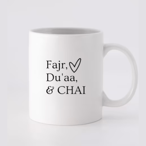 BYFT011754 BYFT White Printed Mug Ceramic Fajr Duaa Chai Set of 1