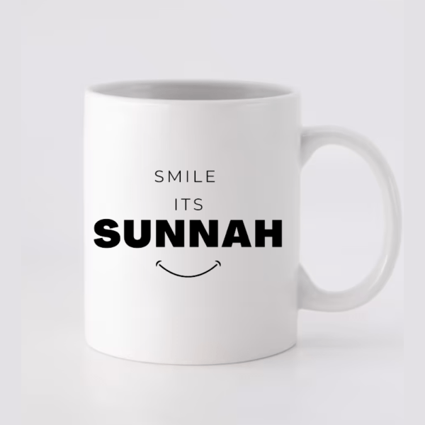 BYFT011755 BYFT White Printed Mug Ceramic Smile Its Sunnah Set of 1