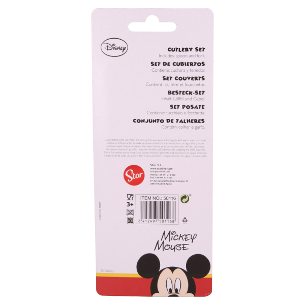 BYFT011842 DISNEY 2 PCS PP CUTLERY SET MICKEY COOL SUMMER A