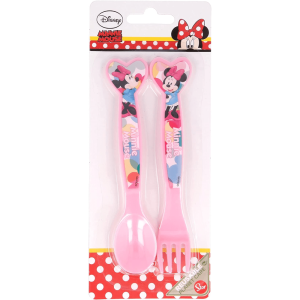 BYFT011843 DISNEY 2 PCS PP CUTLERY SET MINNIE FEEL GOOD