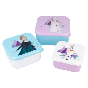 BYFT011865 DISNEY 3PCS NESTING SNACK BOXES SET FROZEN II THE SNOW QUEEN