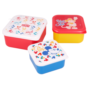 BYFT011866 DISNEY 3 PCS NESTING SNACK BOXES SET MICKEY MOUSE TRUE ORIGINAL