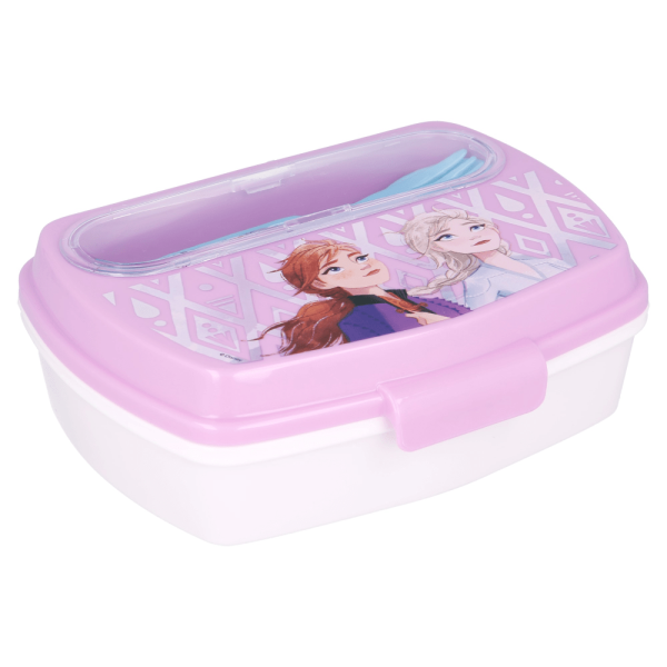 BYFT011871 DISNEY FUNNY SANDWICH BOX WITH CUTLERY FROZEN II ELEMENTS B