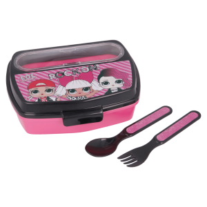 BYFT011873 DISNEY FUNNY SANDWICH BOX WITH CUTLERY LOL SURPRISE ROCK ON A