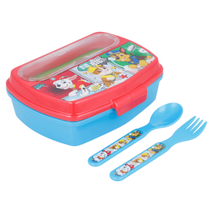 BYFT011874 DISNEY FUNNY SANDWICH BOX WITH CUTLERY PAW PATROL COMIC A