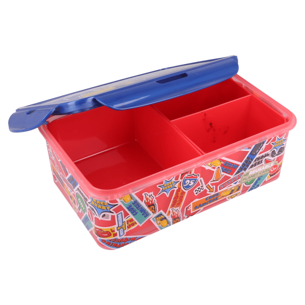 BYFT011876 DISNEY RECTANGULAR FOOD CONTAINER WITH REMOVABLE COMPARTMENTS 1190 ML CARS STICKERS B