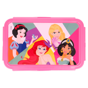 BYFT011877 DISNEY RECTANGULAR FOOD CONTAINER WITH REMOVABLE COMPARTMENTS 1190 ML DISNEY PRINCESS BRIGHT BOLD